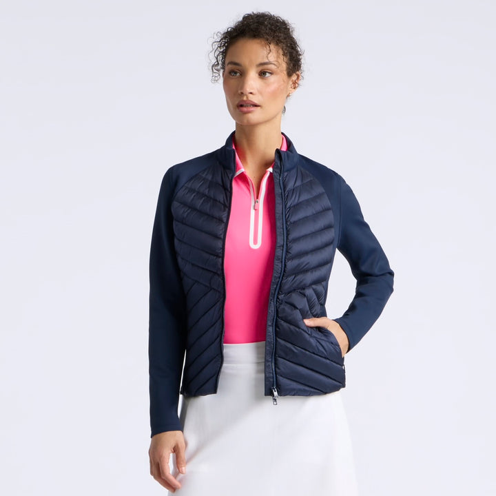 Veste Doudoune de Golf Femme Hybride V-Down Stretch - G/FORE - Marine - M