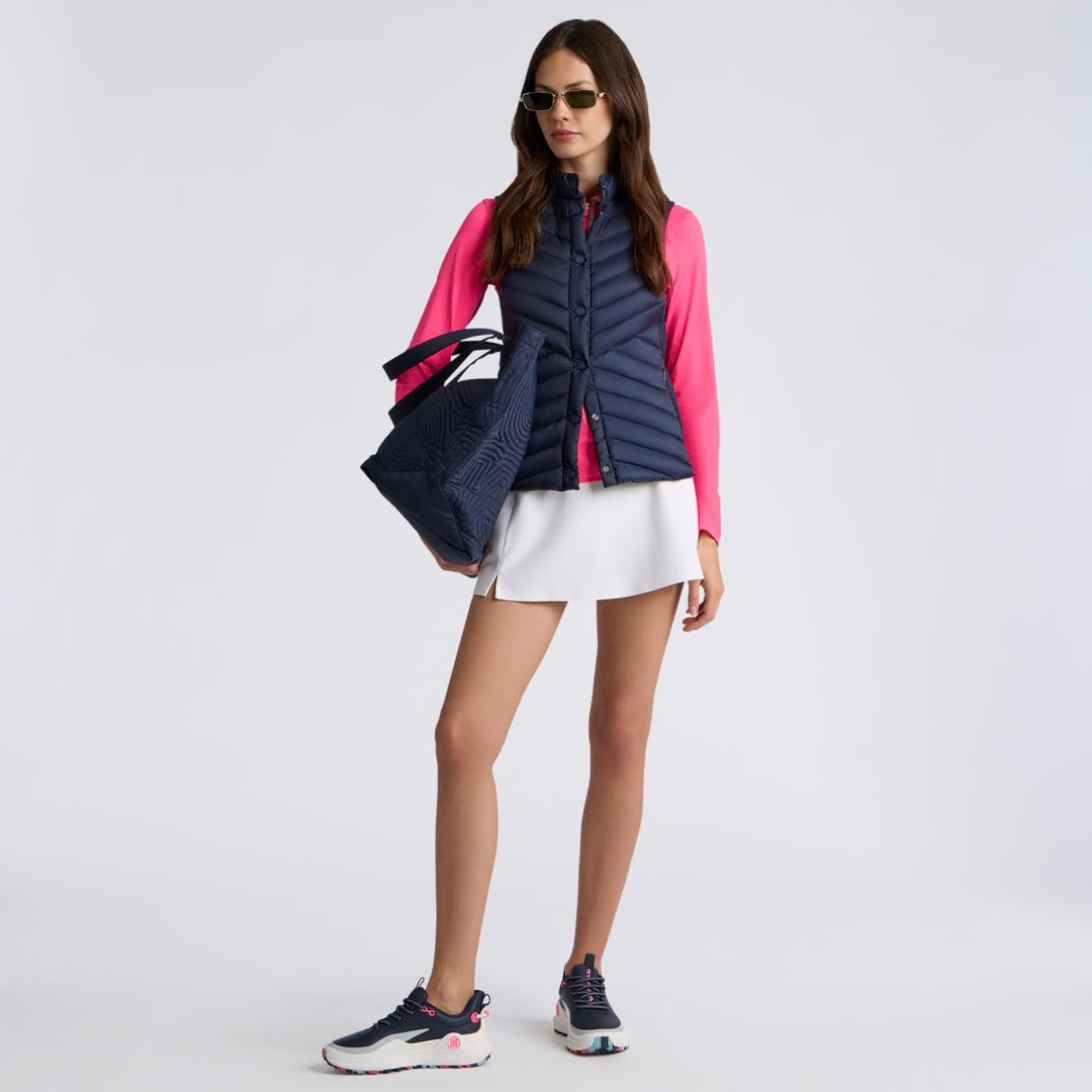 Doudoune de Golf Femme Sans Manches V-Down Stretch - G/FORE - Marine - L
