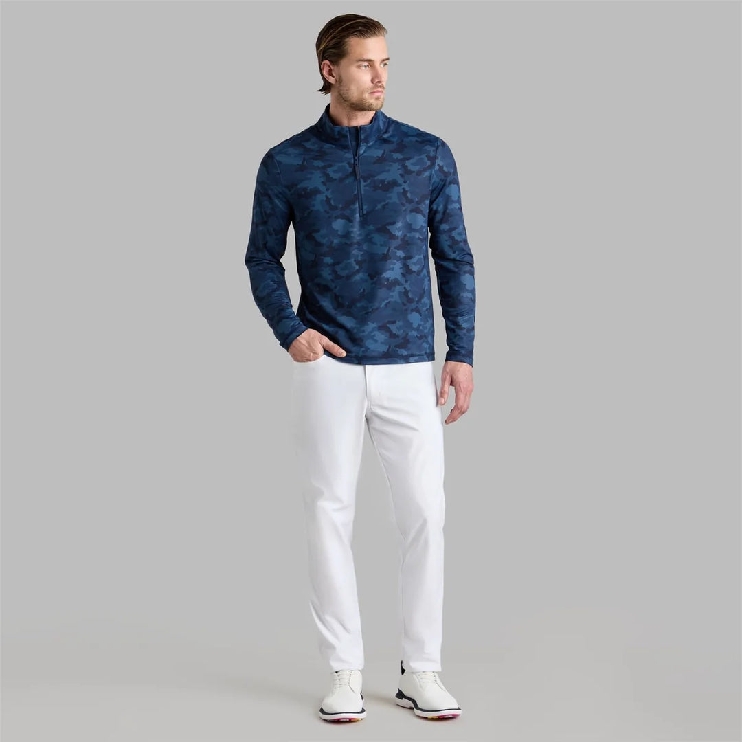 Pull de Golf Homme Technique 1/4 Zip Brushed Back - G/FORE - Marine - XL