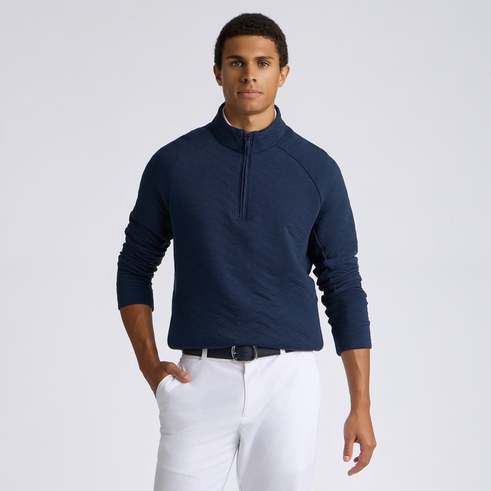 Pull de Golf Homme Matelassé 1/4 Zip Dunes Cotton - G/FORE - Gris clair - M