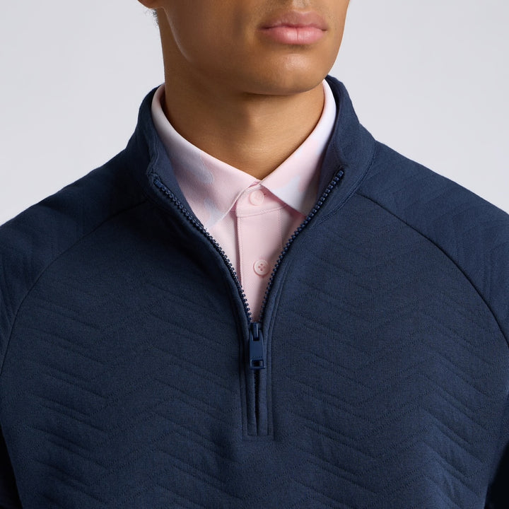 Pull de Golf Homme Matelassé 1/4 Zip Dunes Cotton - G/FORE - Gris clair - L