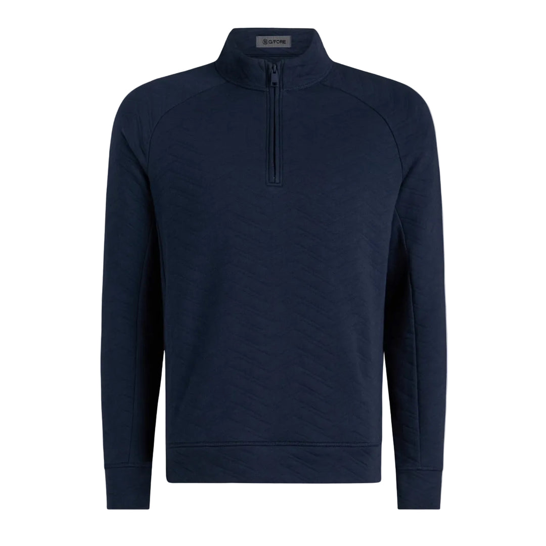 Pull de Golf Homme Matelassé 1/4 Zip Dunes Cotton - G/FORE - Gris clair - S
