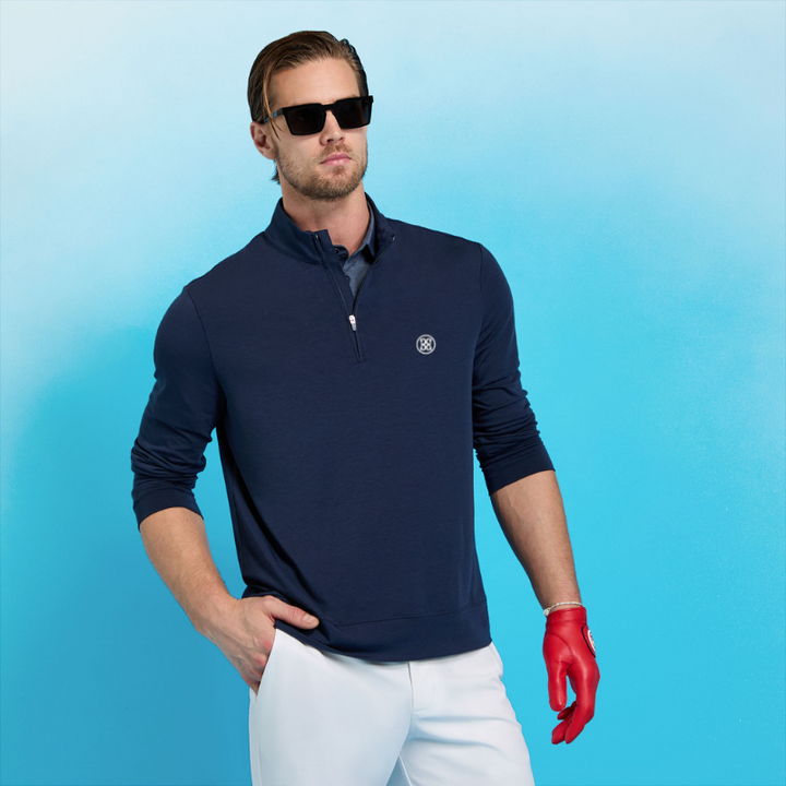 Pull de Golf Homme Luxe Mid 1/4 Zip - G/FORE - Marine - L