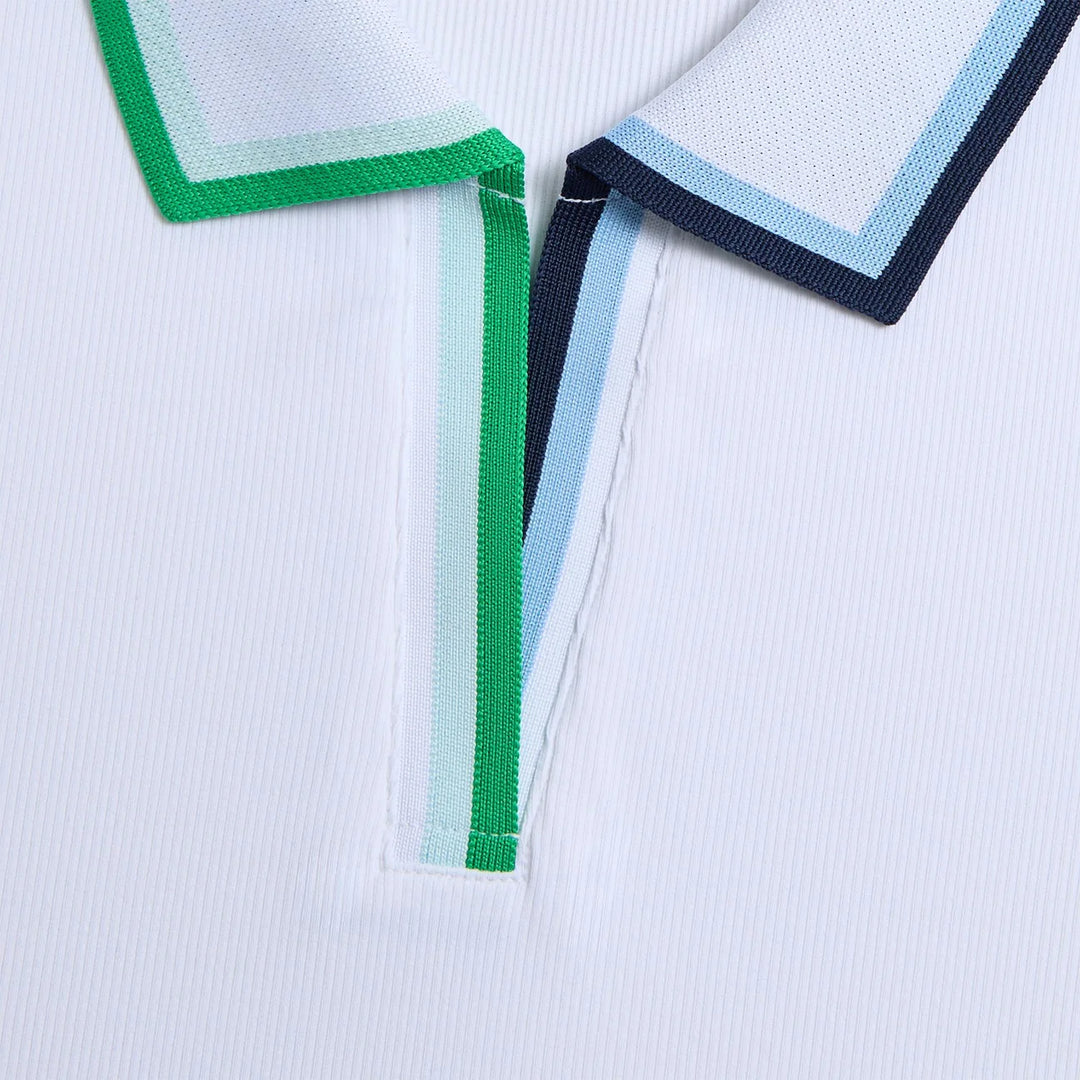 Polo de Golf Femme Manches Longues Col Johnny Tech Nylon Rib - G/FORE - Blanc - XXL