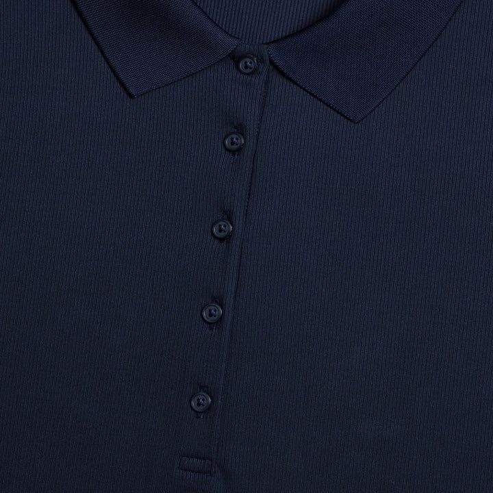 Polo de Golf Femme Côtelé Ribbed Tech Nylon - G/FORE - Marine - XXL