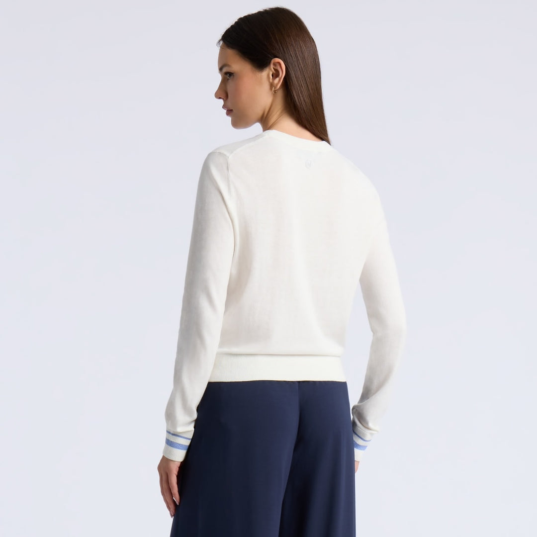 Pull de Golf Femme Col Rond Cooling Cotton - G/FORE - Marine - XL