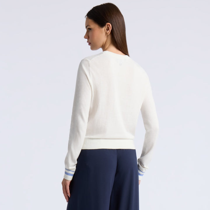 Pull de Golf Femme Col Rond Cooling Cotton - G/FORE - Marine - XL