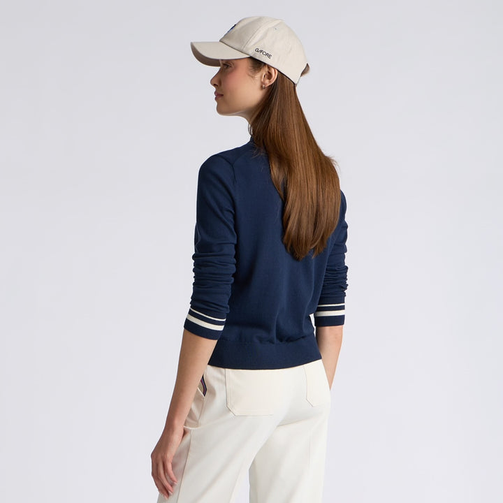 Pull de Golf Femme Col Rond Cooling Cotton - G/FORE - Blanc - XL