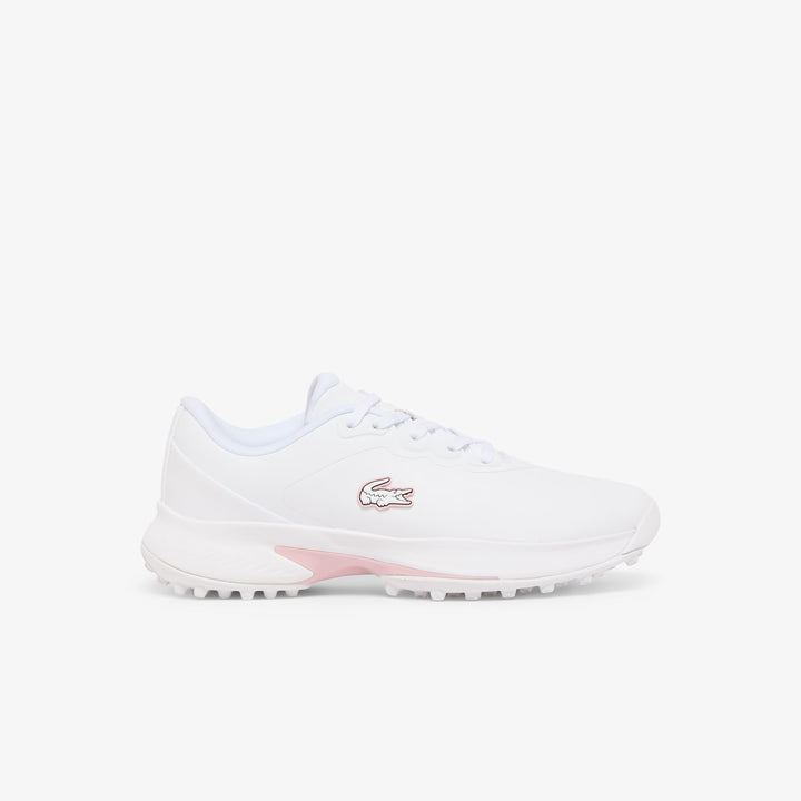 Chaussures de Golf Femme Golf Point en Cuir blanc/rose - Lacoste