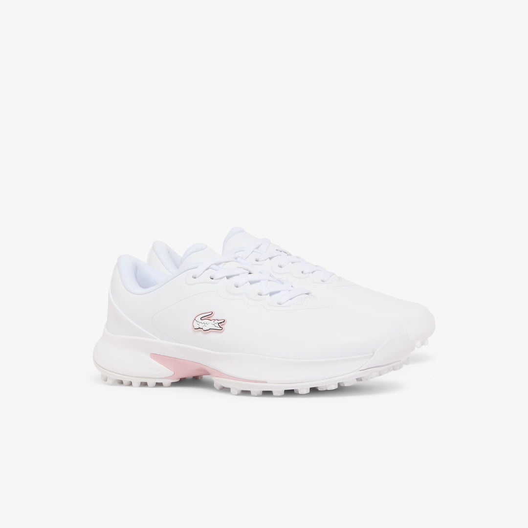 Chaussures de Golf Femme Golf Point en Cuir blanc/rose - Lacoste