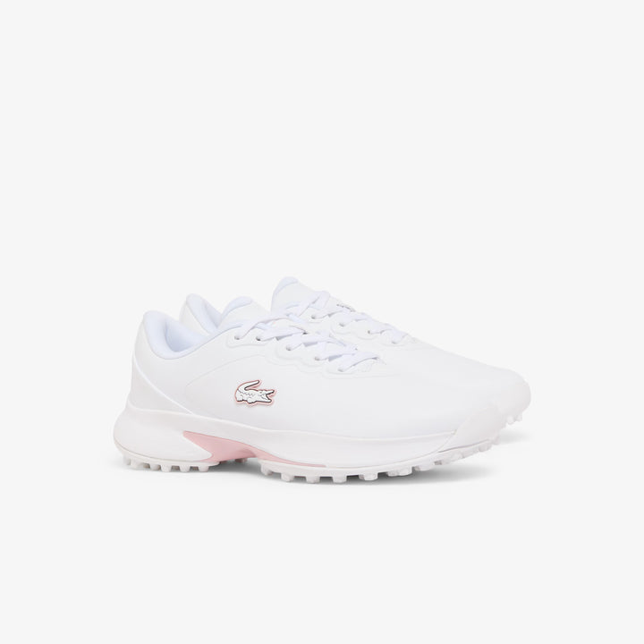 Chaussures de Golf Femme Golf Point en Cuir blanc/rose - Lacoste