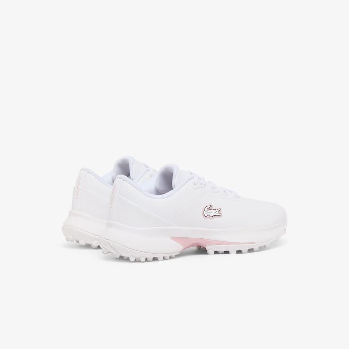 Chaussures de Golf Femme Golf Point en Cuir blanc/rose - Lacoste