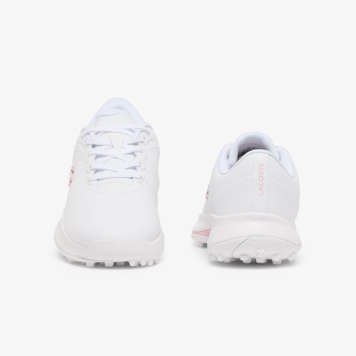 Chaussures de Golf Femme Golf Point en Cuir blanc/rose - Lacoste