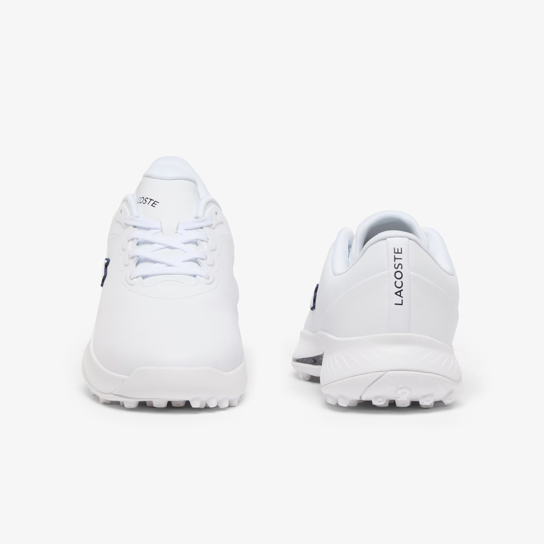 Chaussures de Golf Golf Point Homme en Cuir blanc/marine - Lacoste