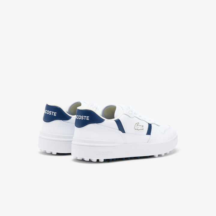 Chaussures de Golf T-Clip Golf Homme en Cuir Blanc/Marine - Lacoste