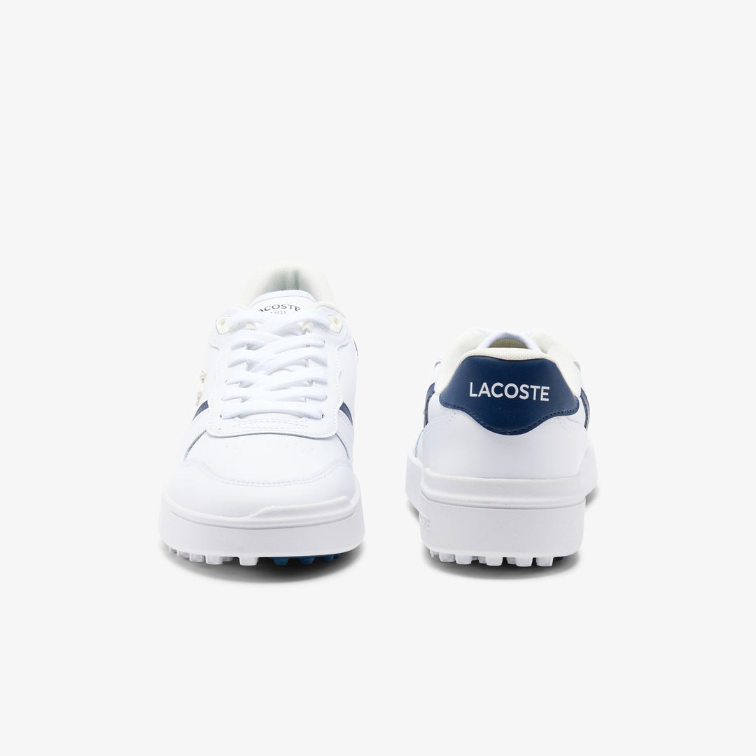 Chaussures de Golf T-Clip Golf Homme en Cuir Blanc/Marine - Lacoste
