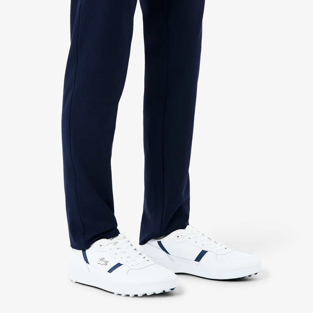 Chaussures de Golf T-Clip Golf Homme en Cuir Blanc/Marine - Lacoste