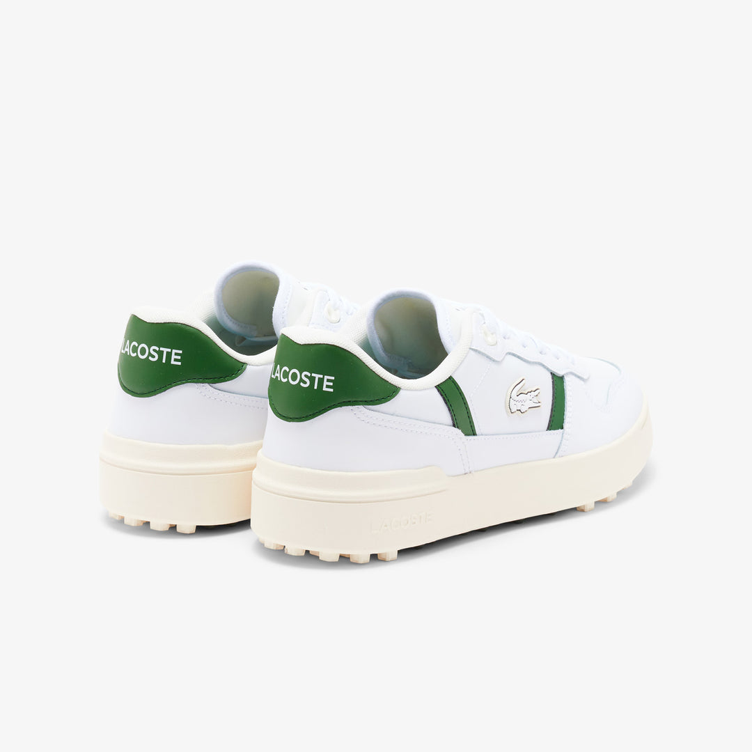Chaussures de Golf T-Clip Golf Homme en Cuir Blanc/Vert - Lacoste