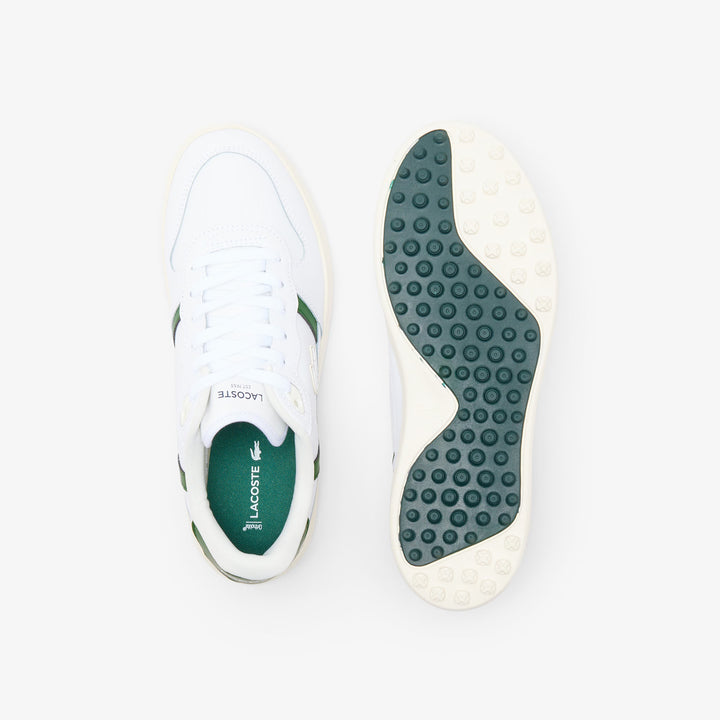Chaussures de Golf T-Clip Golf Homme en Cuir Blanc/Vert - Lacoste
