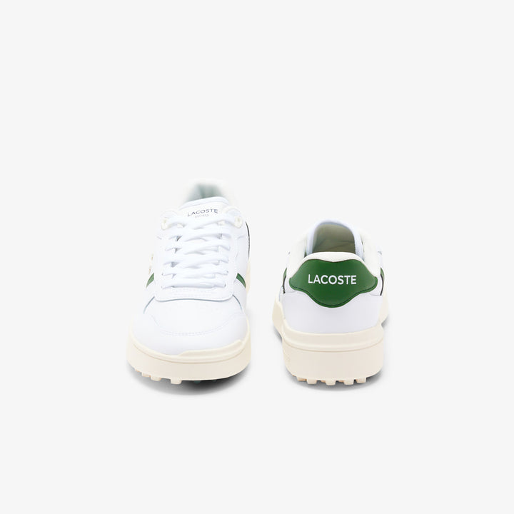 Chaussures de Golf T-Clip Golf Homme en Cuir Blanc/Vert - Lacoste