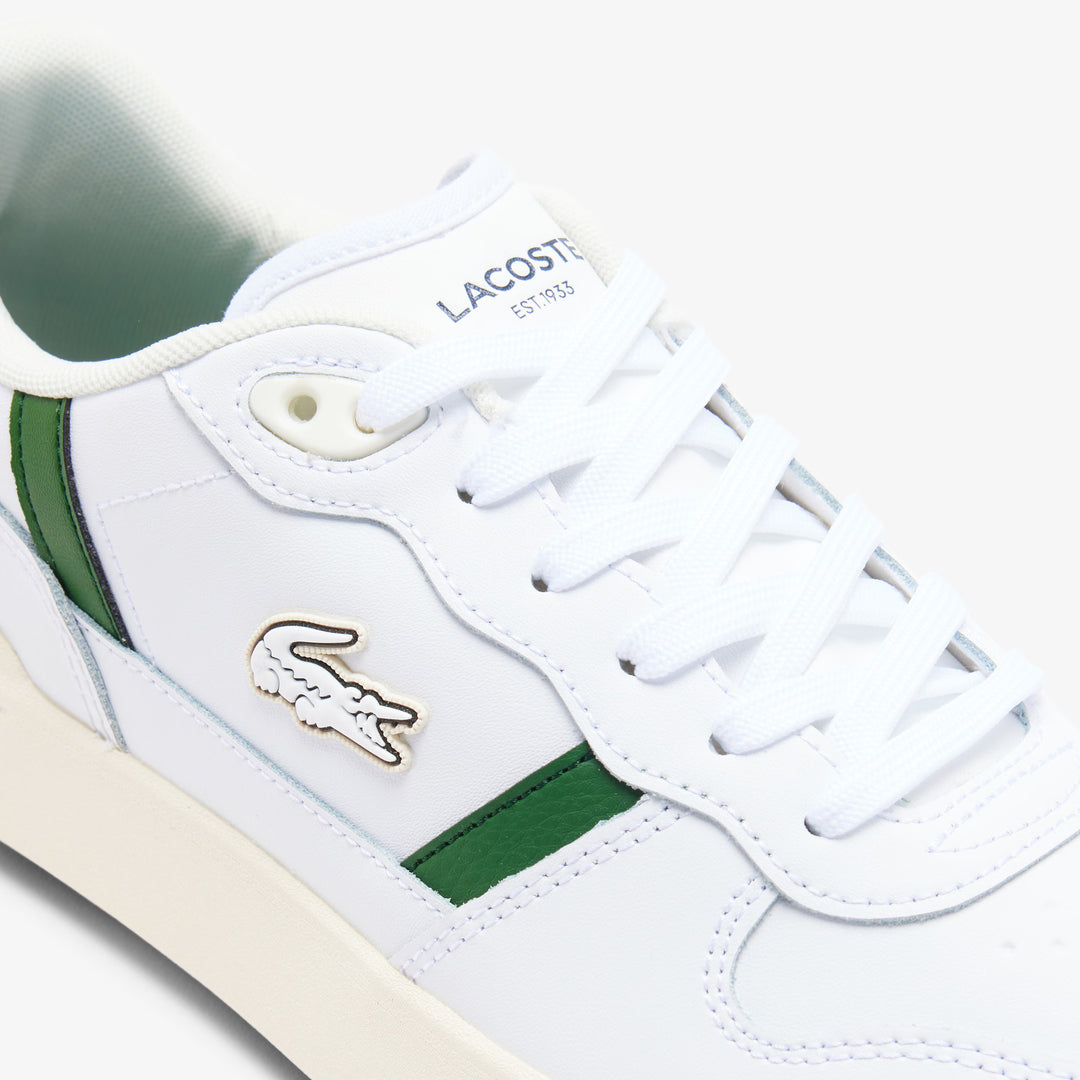 Chaussures de Golf T-Clip Golf Homme en Cuir Blanc/Vert - Lacoste