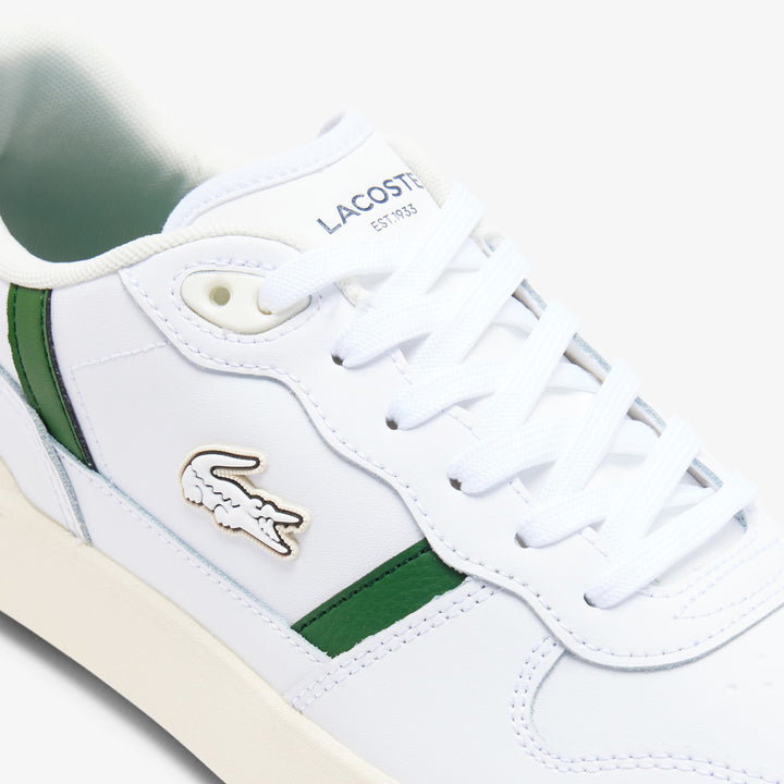 Chaussures de Golf T-Clip Golf Homme en Cuir Blanc/Vert - Lacoste