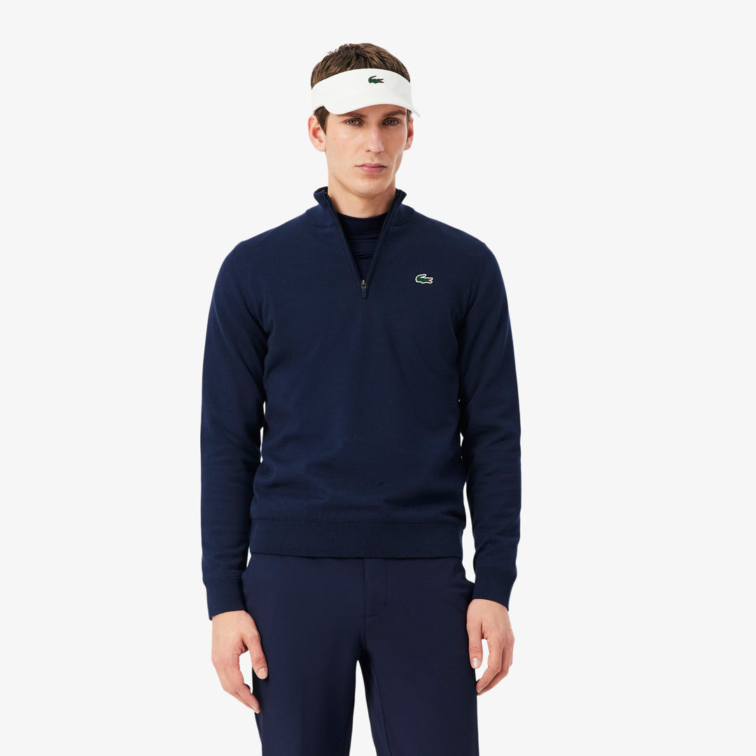 Pull Quart-Zip Coupe-Vent Lacoste - Bleu marine - L