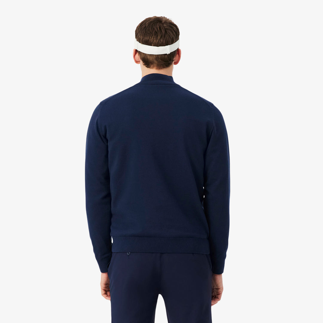 Pull Quart-Zip Coupe-Vent Lacoste - Bleu marine - XXL