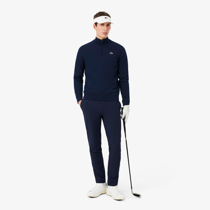 Pull Quart-Zip Coupe-Vent Lacoste - Bleu marine - M