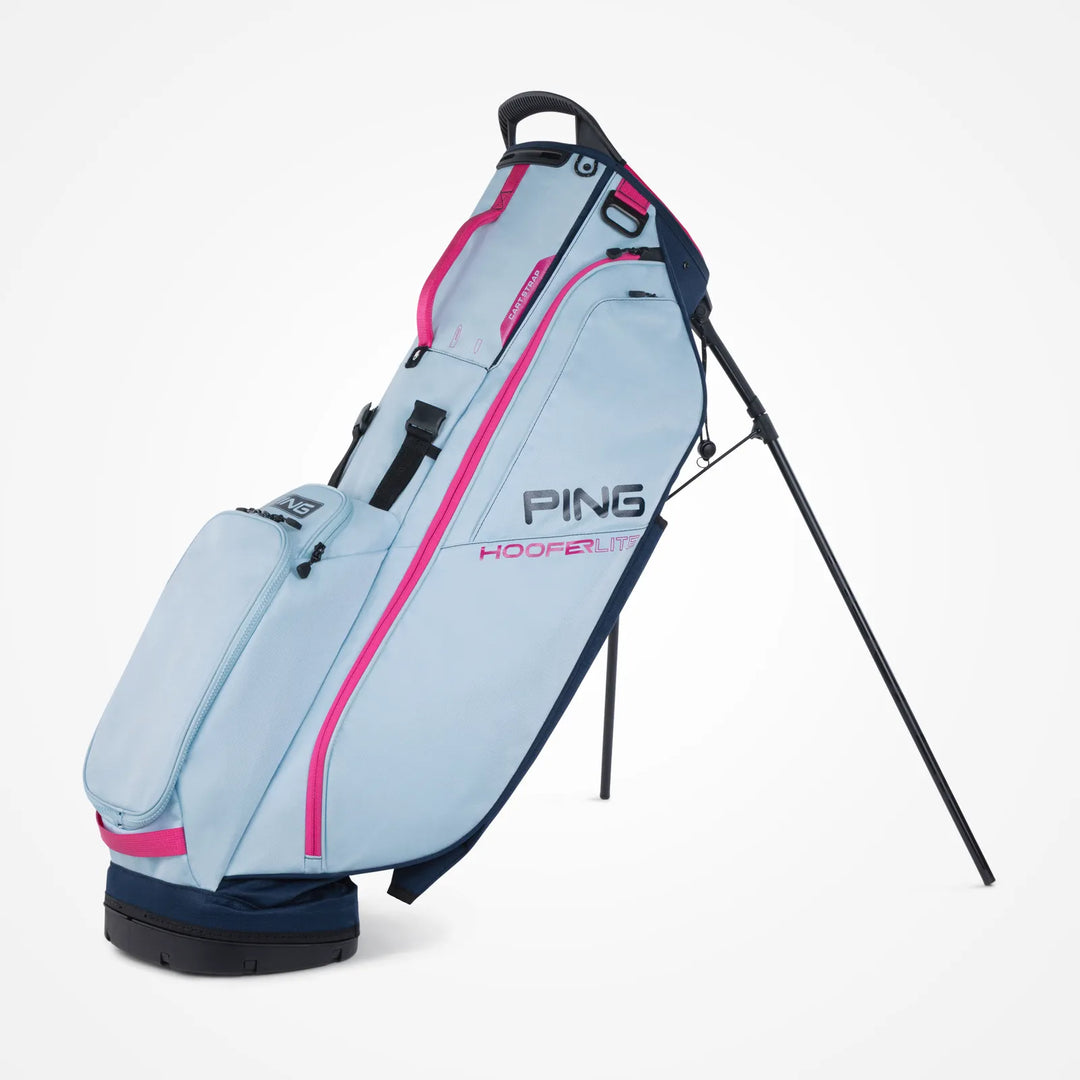 Sac Trépied de Golf PING Hoofer Lite - Bleu ciel / Rose