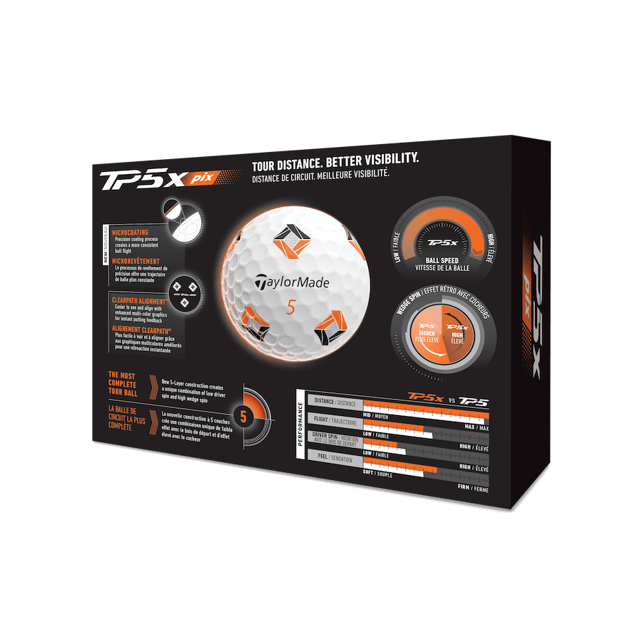 Balles TaylorMade TP5x pix 2026 (Douzaine)