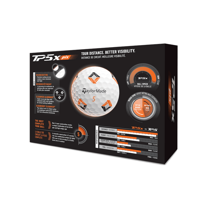 Balles TaylorMade TP5x pix 2026 (Douzaine)