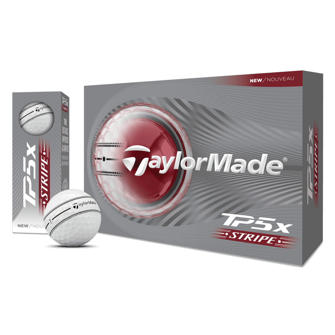 Balles TaylorMade TP5x Stripe 2026 (Douzaine) - Blanc