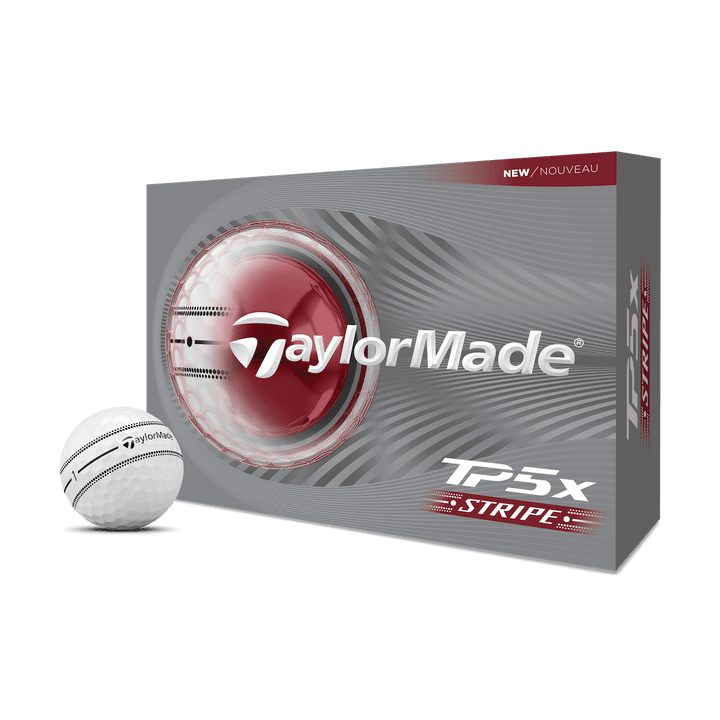 Balles TaylorMade TP5x Stripe 2026 (Douzaine)