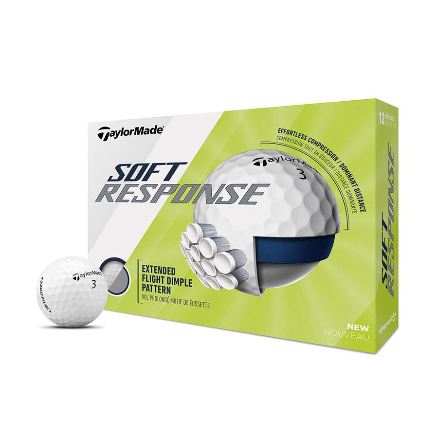 Balles TaylorMade Soft Response (Douzaine) - Blanc