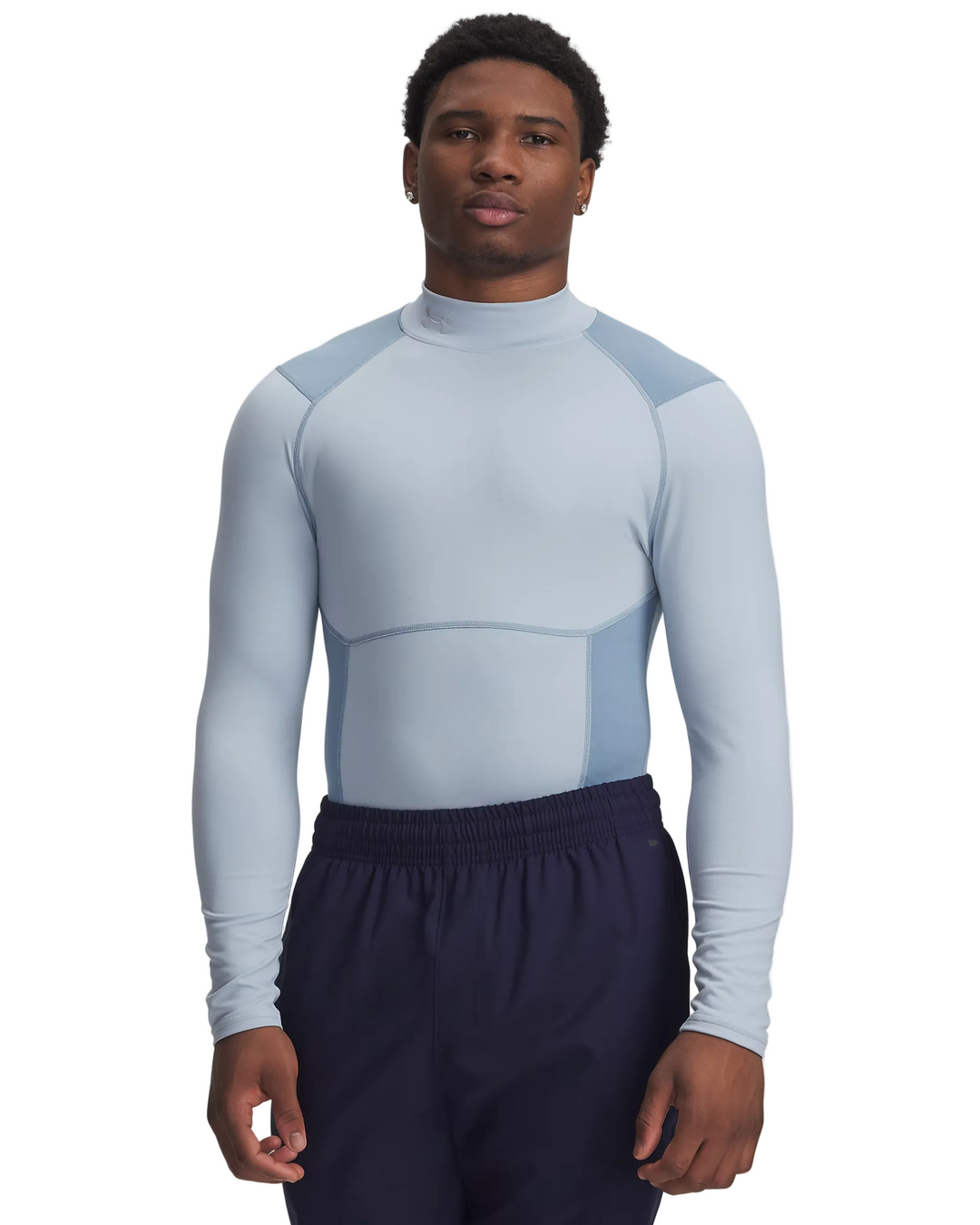 Sous-couche de golf Under Armour ColdGear Elite Comp Mock Homme - Bleu gris / XS