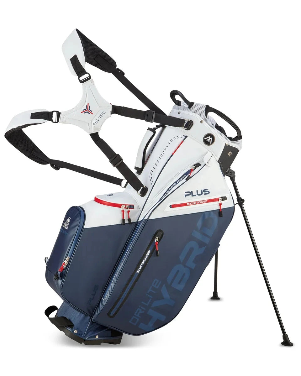 Sac Trépied de Golf Hybride BIG MAX Dri Lite Hybrid Plus - Blanc / Marine