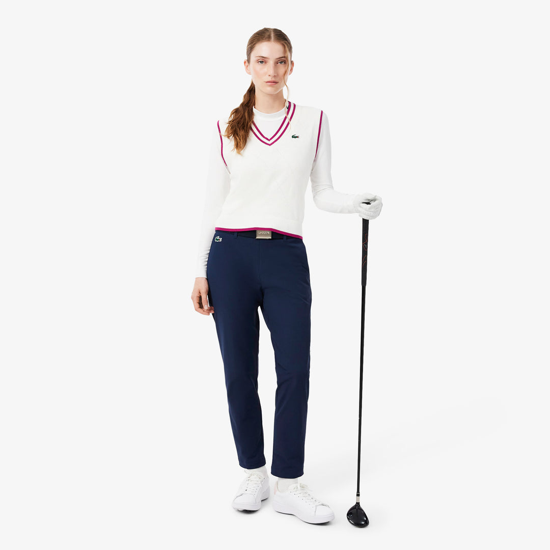 Pantalon de Golf Femme Twill Extensible Coupe-Vent - Lacoste - Bleu marine - 36