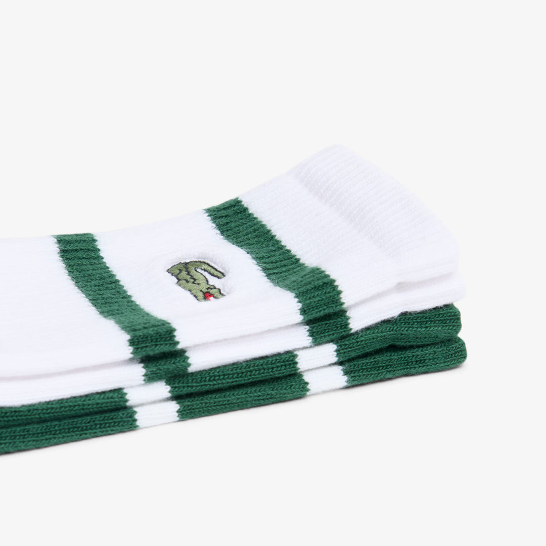 Lot de 2 Paires de Chaussettes de Golf Heritage - Lacoste - Vert / Blanc - 43-46