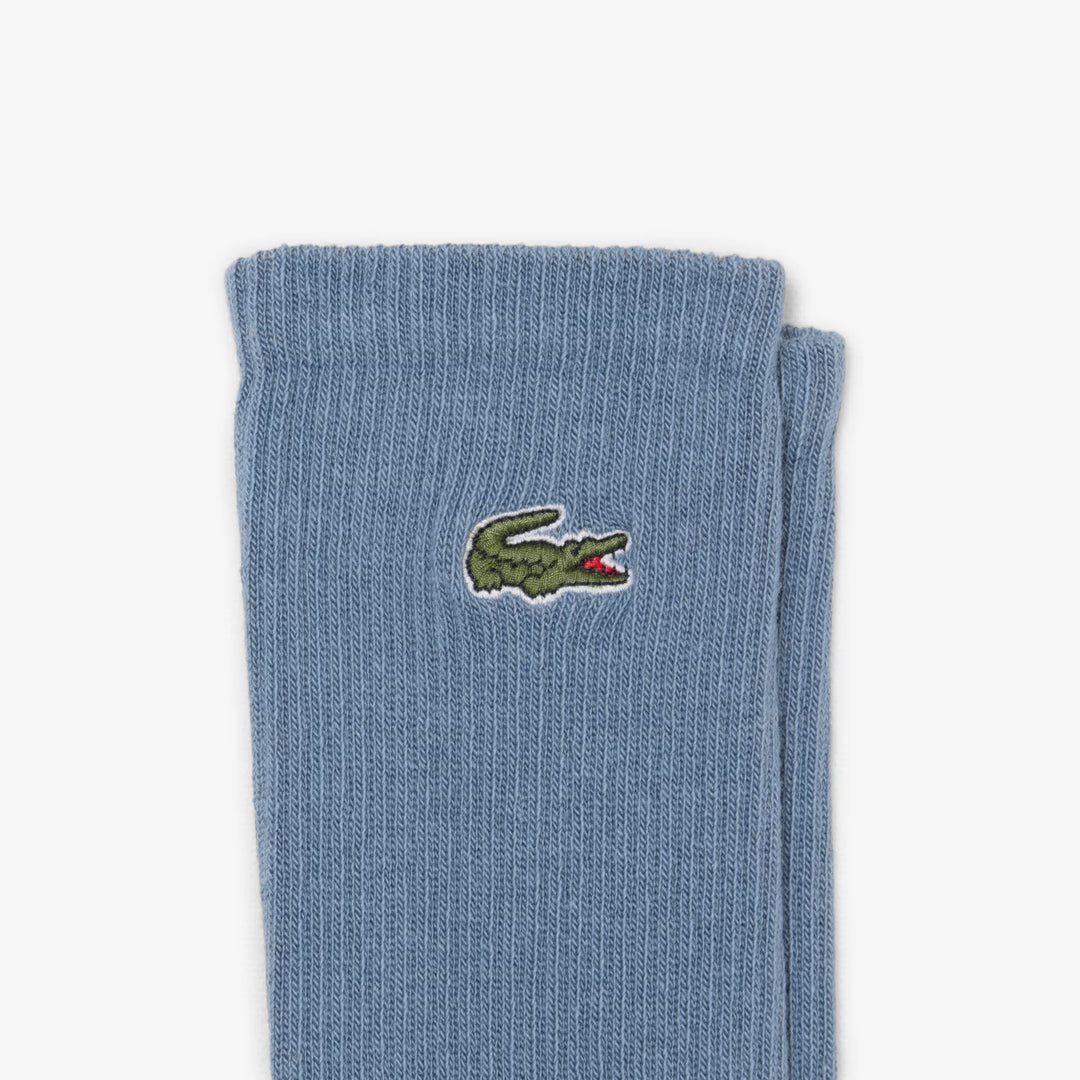 Lot de 3 Paires de Chaussettes de Golf Homme Maille Côtelée - Lacoste - Blanc / Vert clair / Gris clair - 35-38