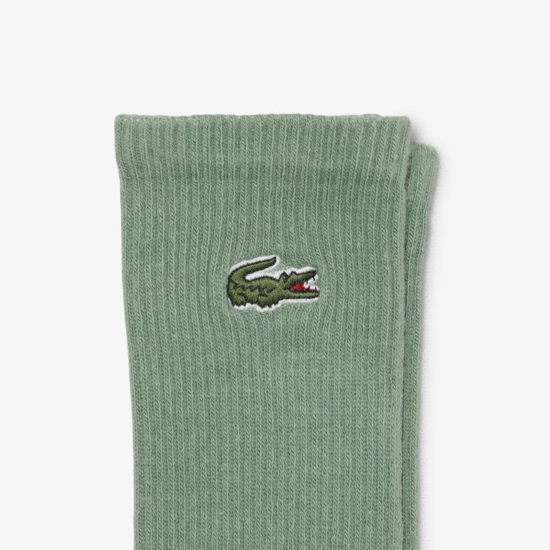 Lot de 3 Paires de Chaussettes de Golf Homme Maille Côtelée - Lacoste - Blanc / Gris bleu / Marine - 43-46