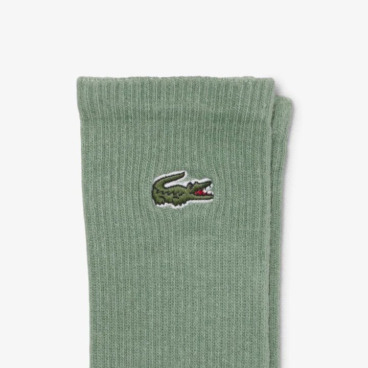 Lot de 3 Paires de Chaussettes de Golf Homme Maille Côtelée - Lacoste - Blanc / Gris bleu / Marine - 43-46