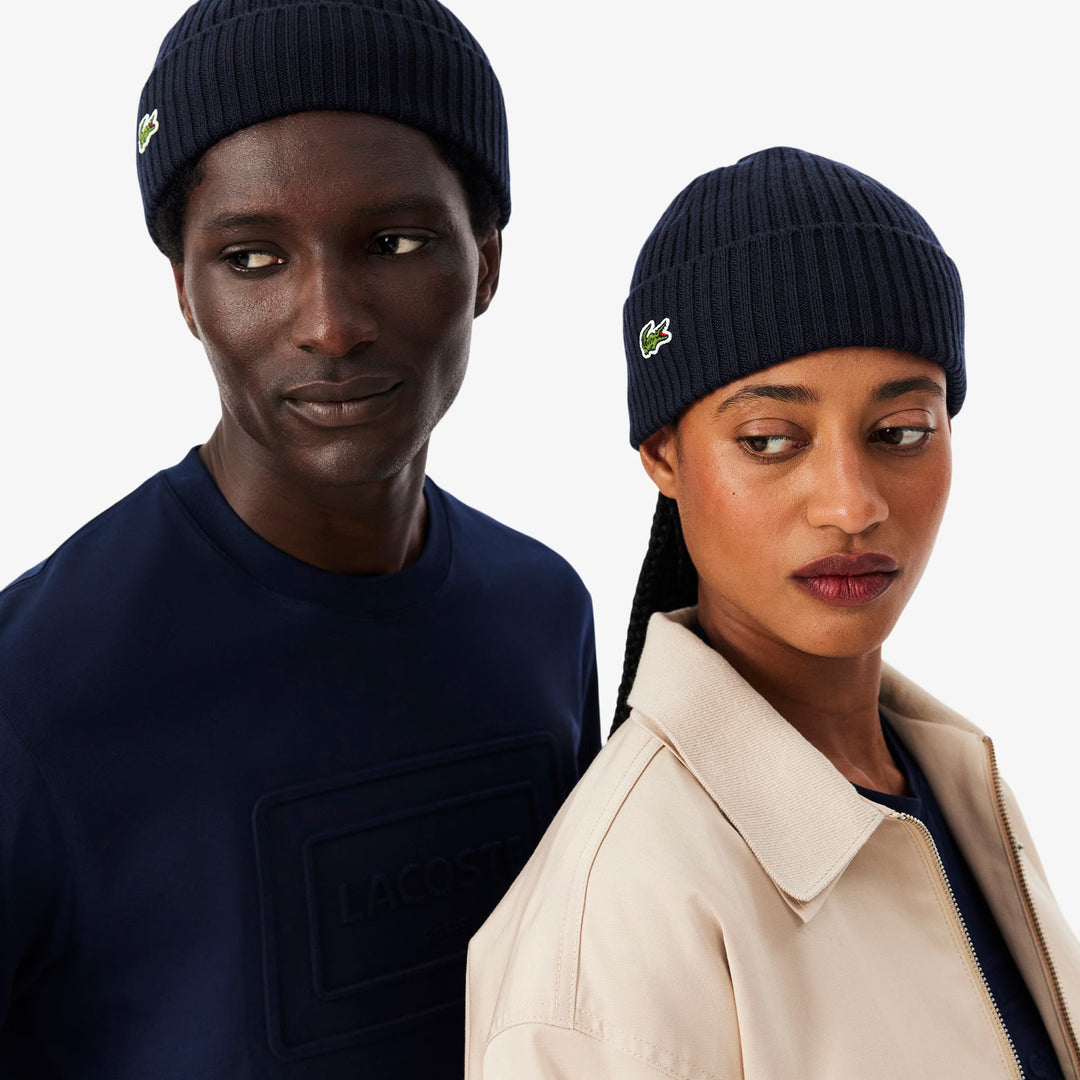 Bonnet de Golf Unisexe Laine Peignée Côtelée - Lacoste