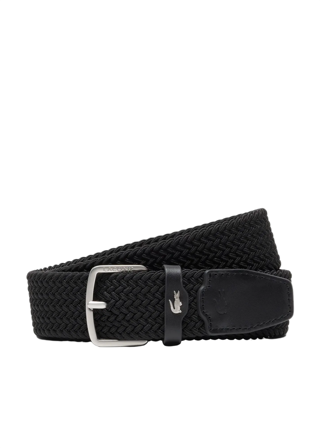 Ceinture de Golf Homme Extensible Tressée - Lacoste - Noir