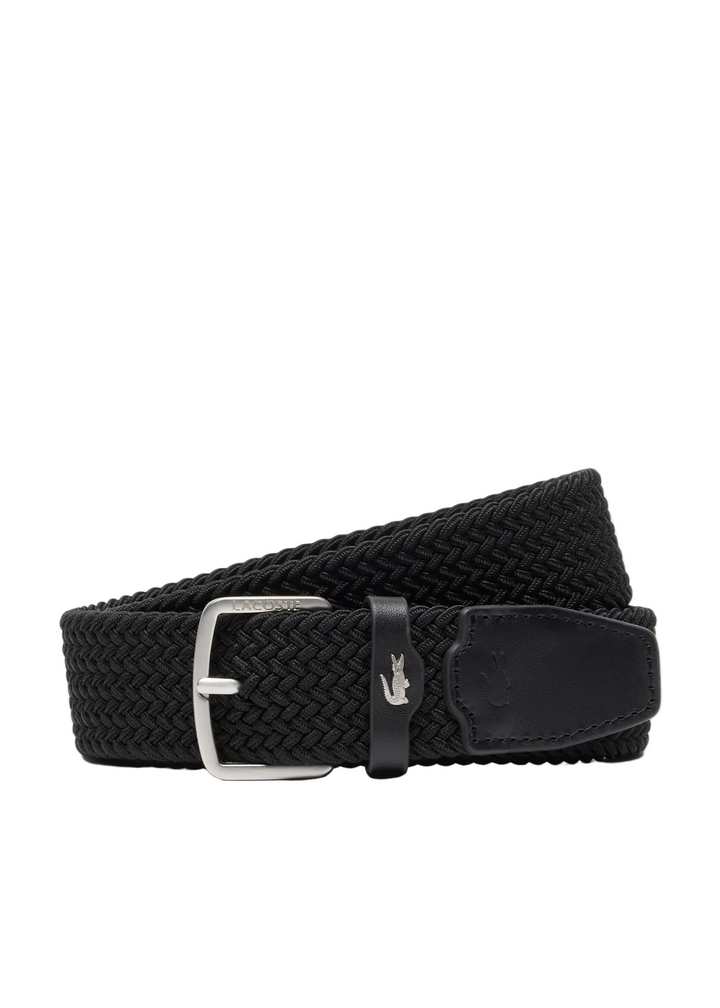 Ceinture de Golf Homme Extensible Tressée - Lacoste - Noir