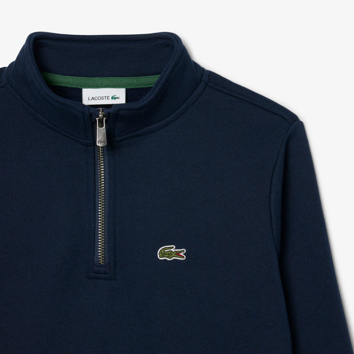 Sweatshirt de Golf Junior Col Montant Zippé - Lacoste - Marine - 4 ans