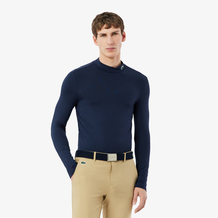 Tee-Shirt de Golf Tight Fit Manches Longues Ultra Dry Lacoste - Marine - XXL