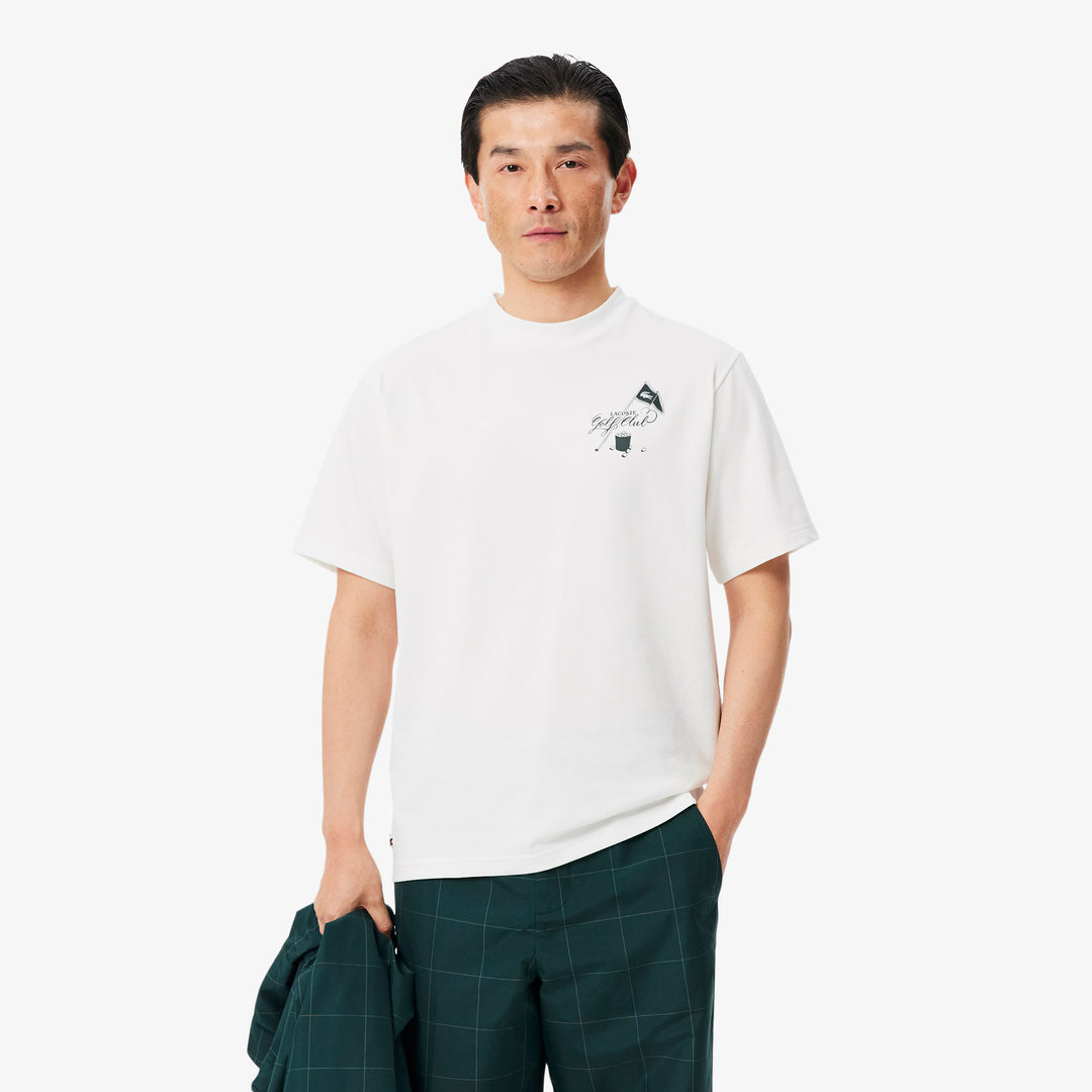 Tee-Shirt de Golf Ultra Dry Imprimé Graphique Lacoste - Blanc - L