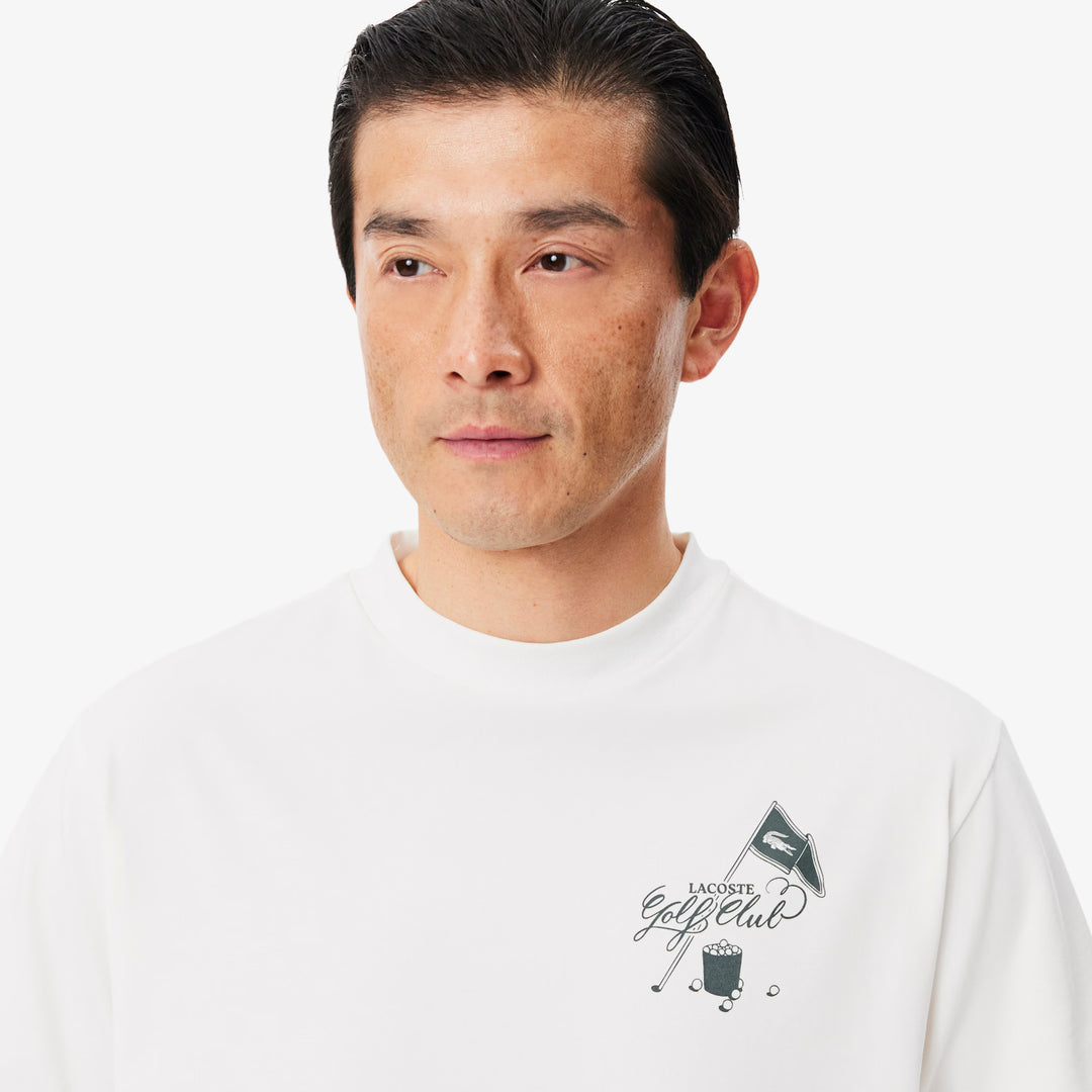 Tee-Shirt de Golf Ultra Dry Imprimé Graphique Lacoste - Blanc - XL