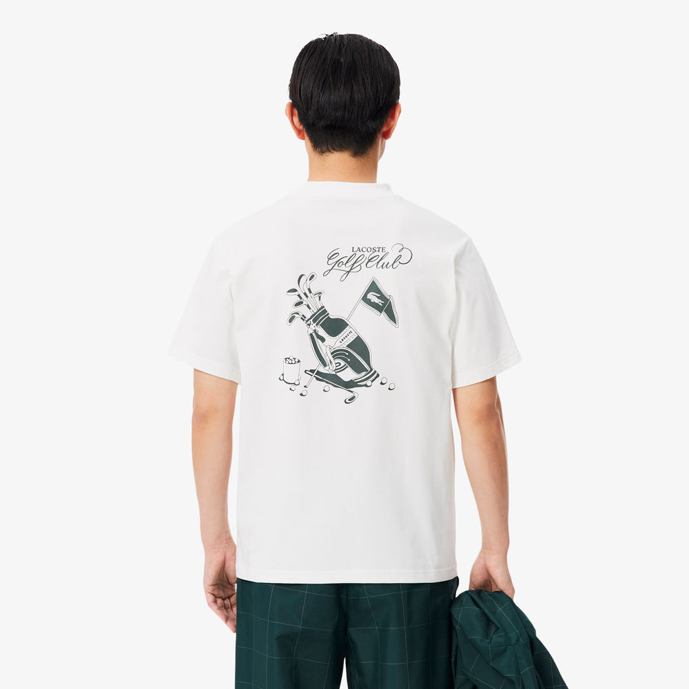 Tee-Shirt de Golf Ultra Dry Imprimé Graphique Lacoste - Blanc - M